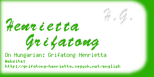 henrietta grifatong business card